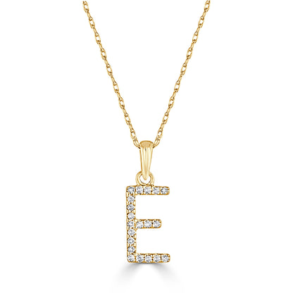 Sabrina Designs 14K Gold 0.06ctw Diamond Initial Pendant with Chain