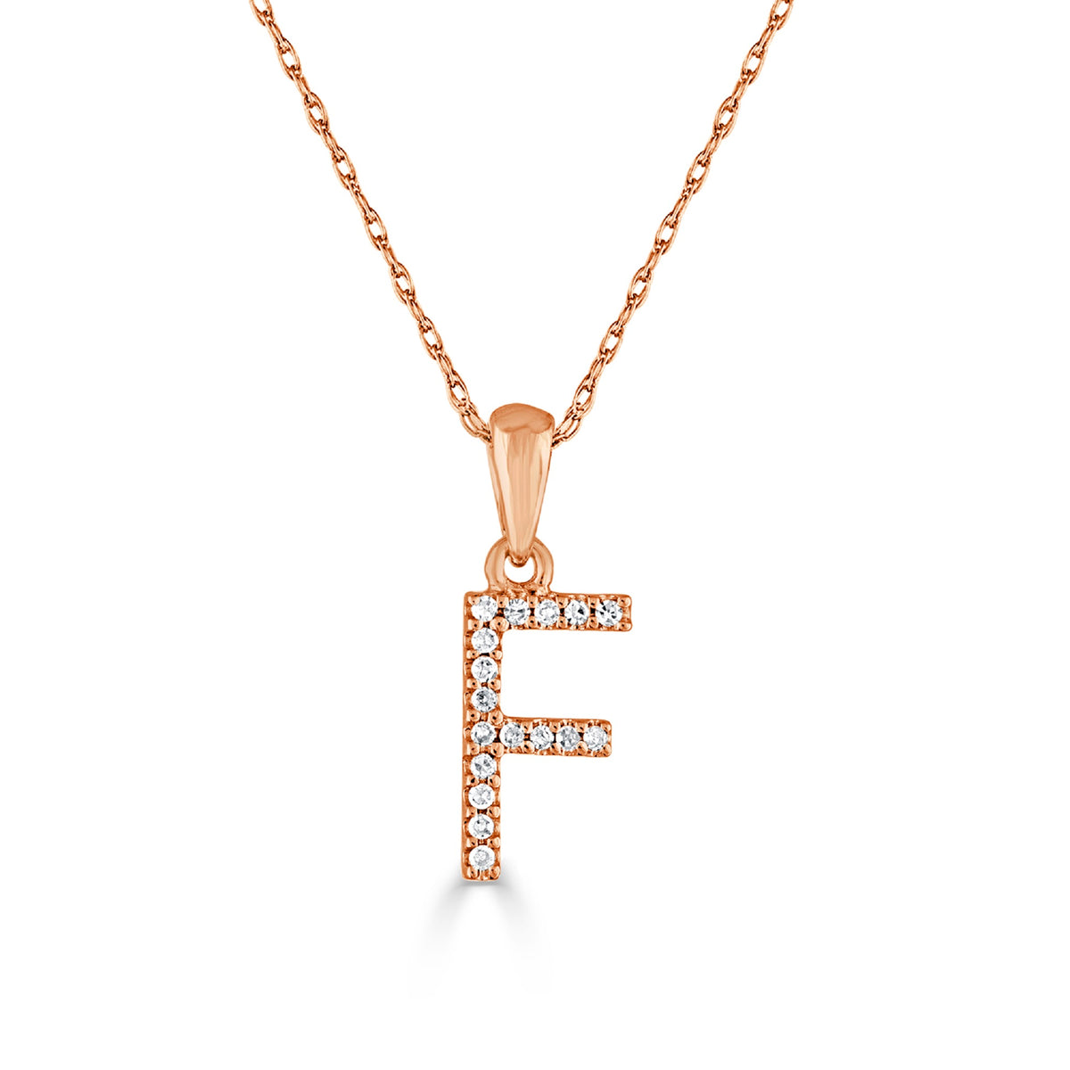 Sabrina Designs 14K Gold 0.06ctw Diamond Initial Pendant with Chain