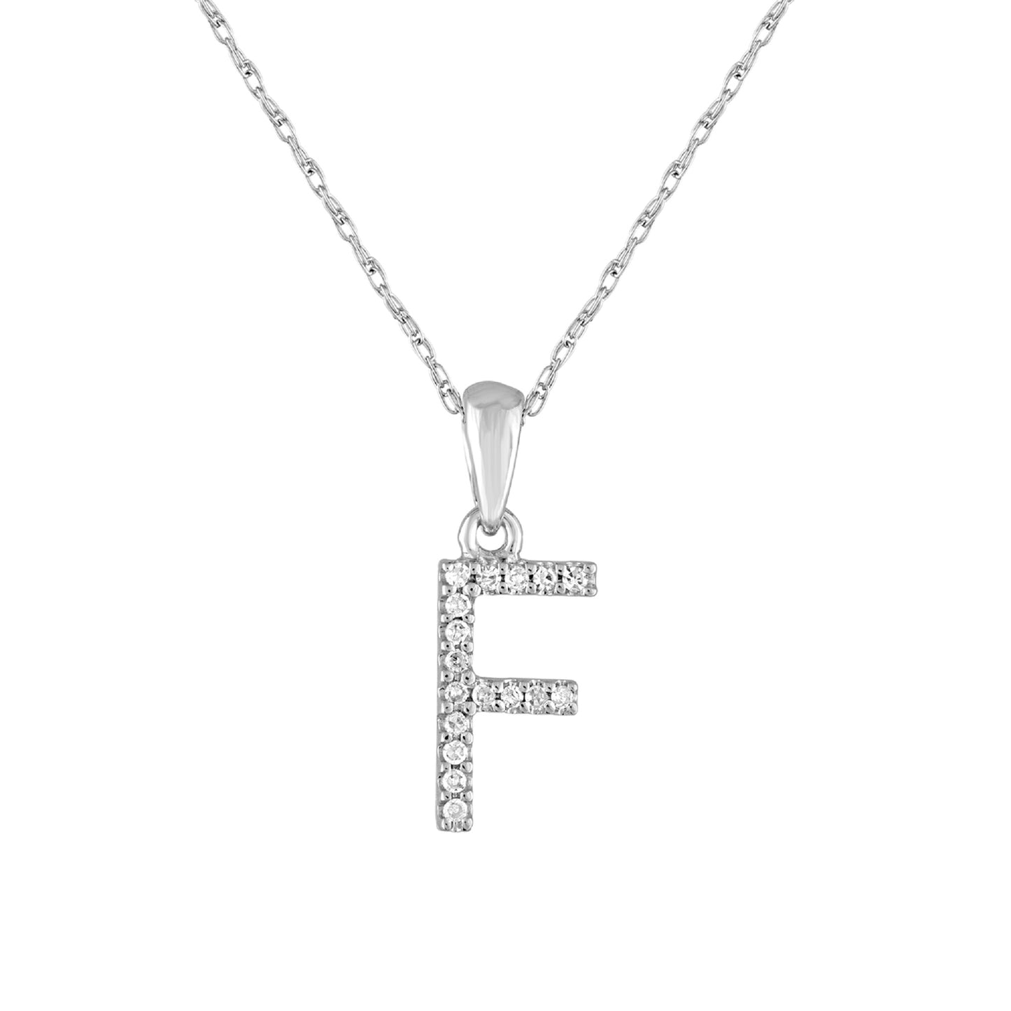 Sabrina Designs 14K Gold 0.06ctw Diamond Initial Pendant with Chain