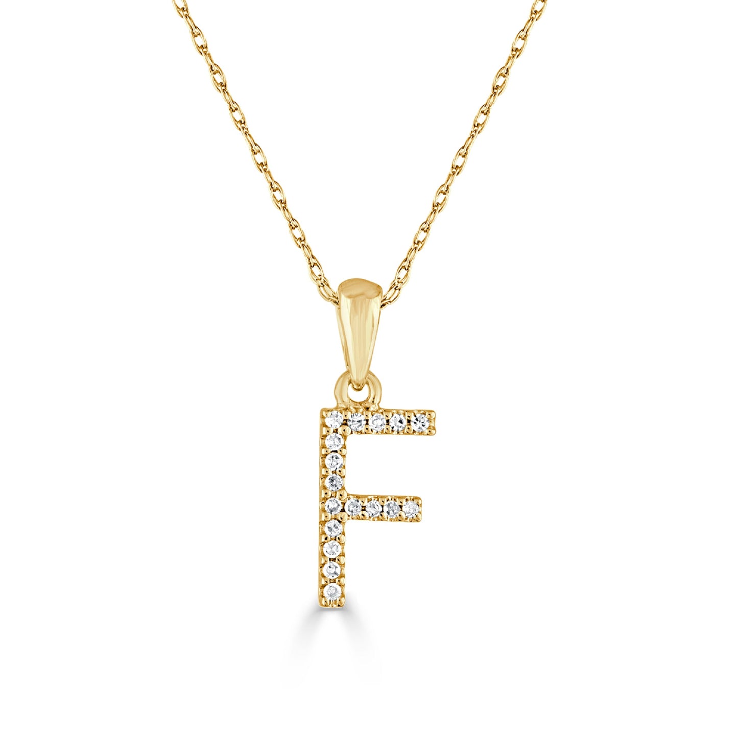 Sabrina Designs 14K Gold 0.06ctw Diamond Initial Pendant with Chain