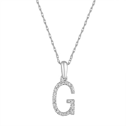Sabrina Designs 14K Gold 0.06ctw Diamond Initial Pendant with Chain