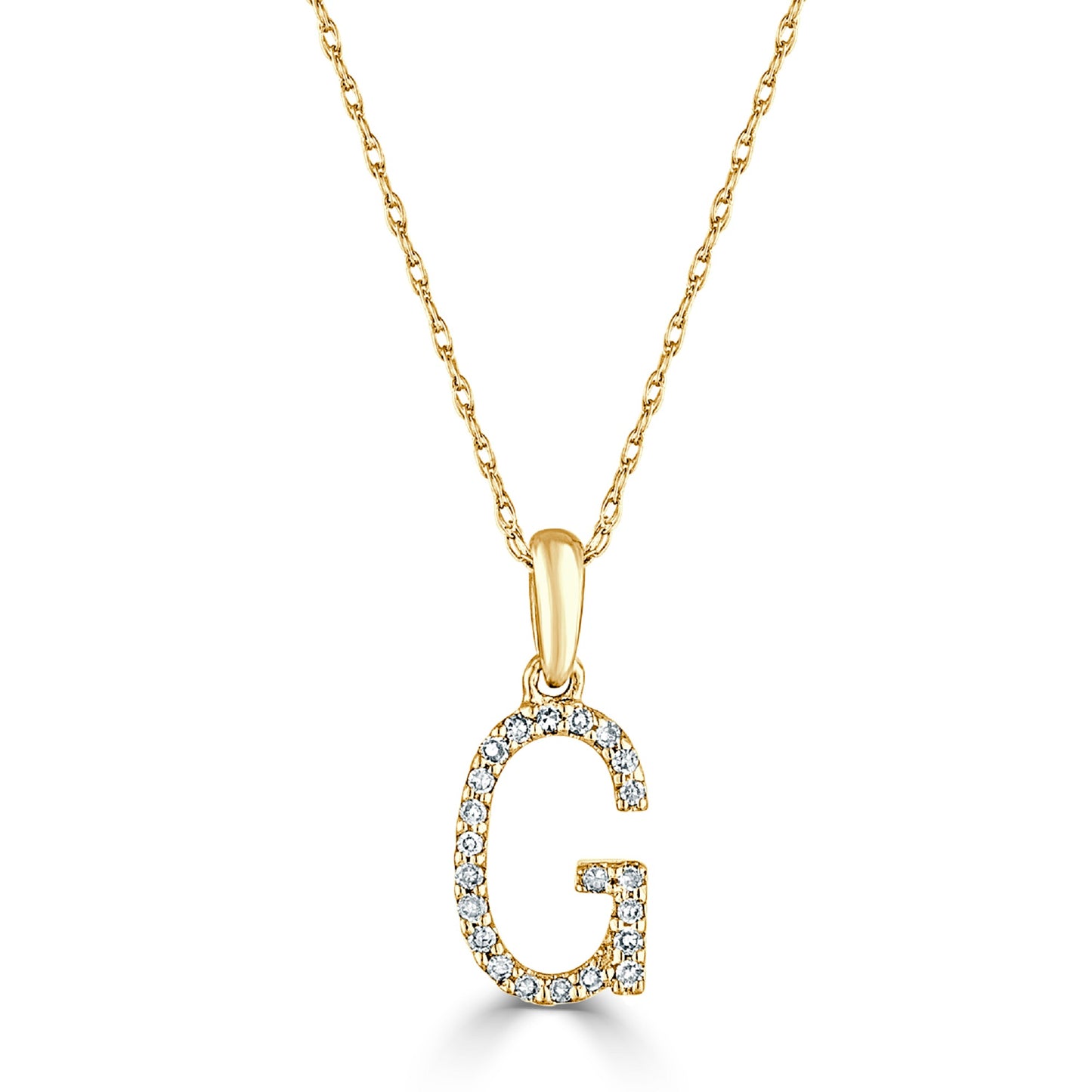 Sabrina Designs 14K Gold 0.06ctw Diamond Initial Pendant with Chain