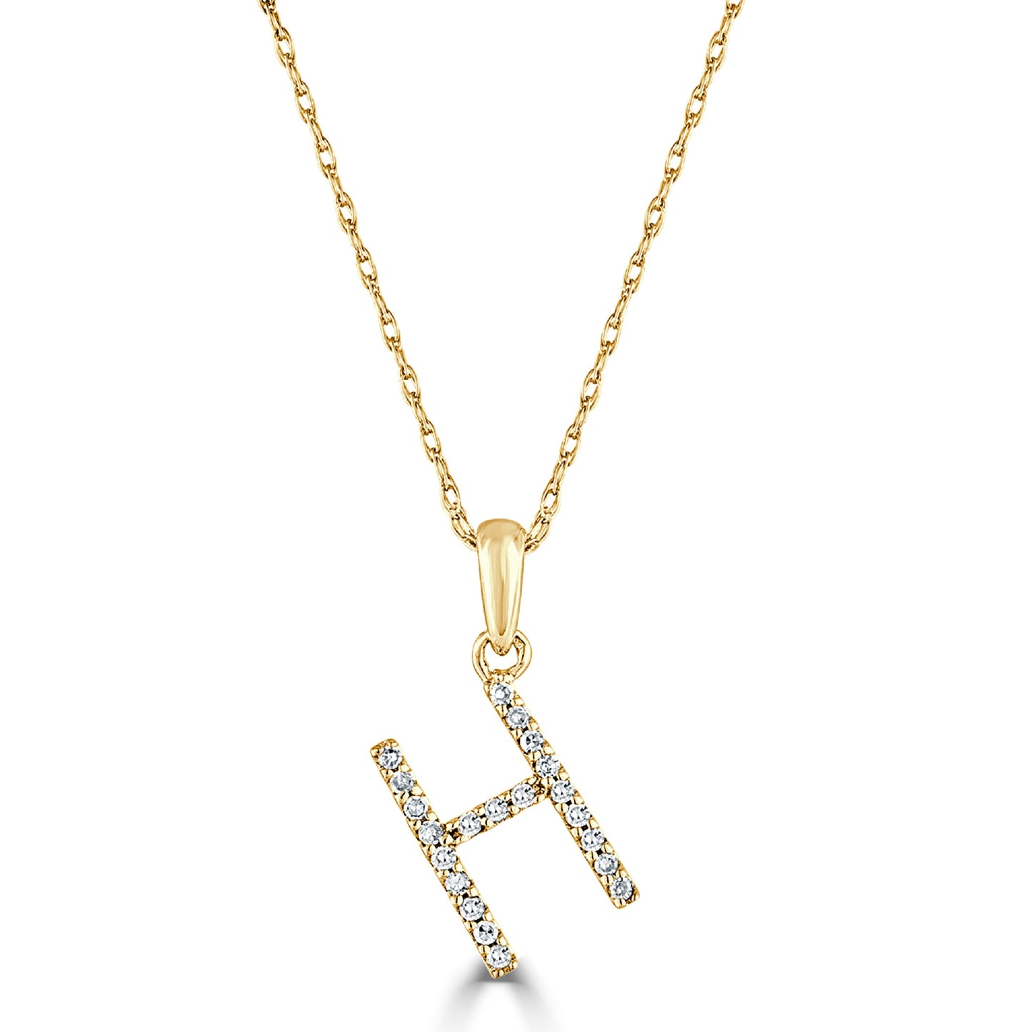 Sabrina Designs 14K Gold 0.06ctw Diamond Initial Pendant with Chain