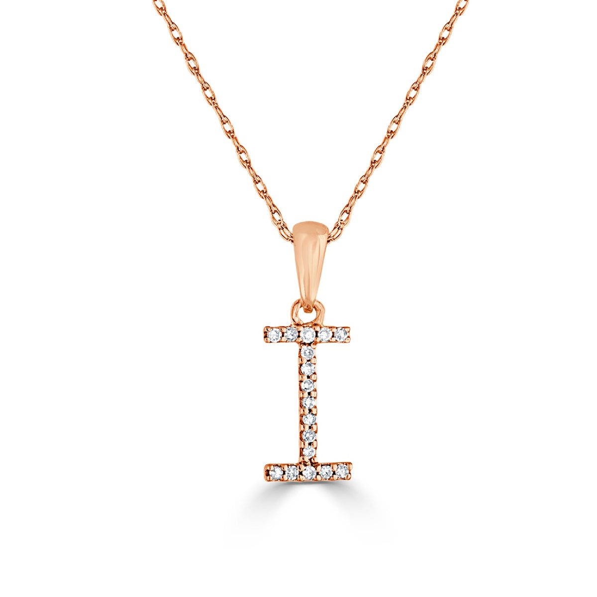 Sabrina Designs 14K Gold 0.06ctw Diamond Initial Pendant with Chain