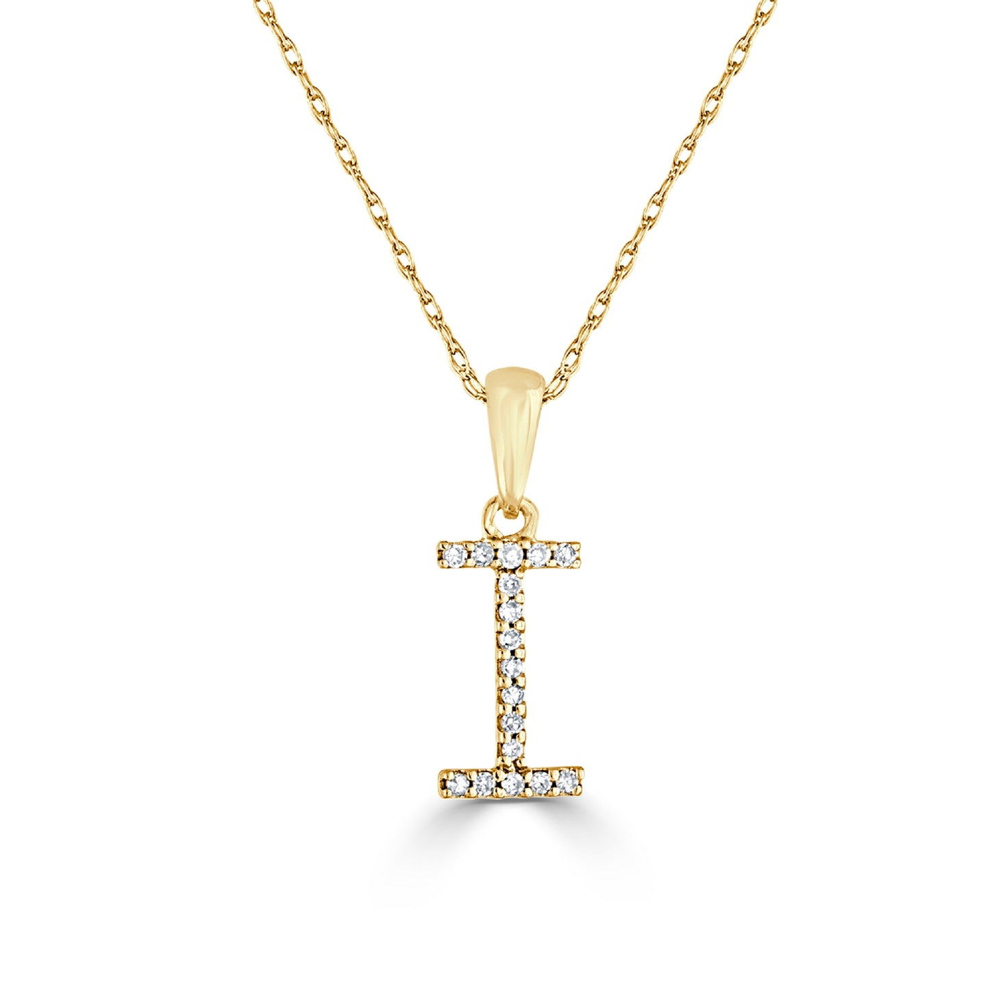 Sabrina Designs 14K Gold 0.06ctw Diamond Initial Pendant with Chain