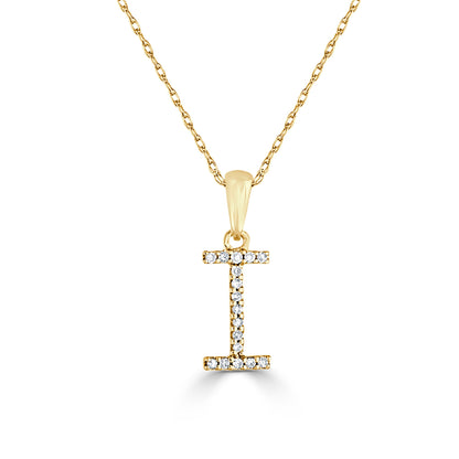 Sabrina Designs 14K Gold 0.06ctw Diamond Initial Pendant with Chain