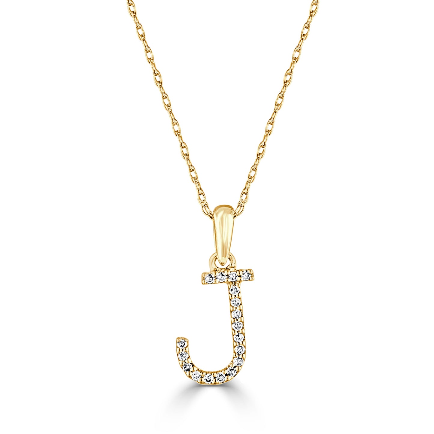 Sabrina Designs 14K Gold 0.06ctw Diamond Initial Pendant with Chain