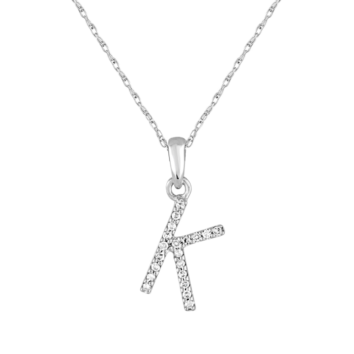 Sabrina Designs 14K Gold 0.06ctw Diamond Initial Pendant with Chain