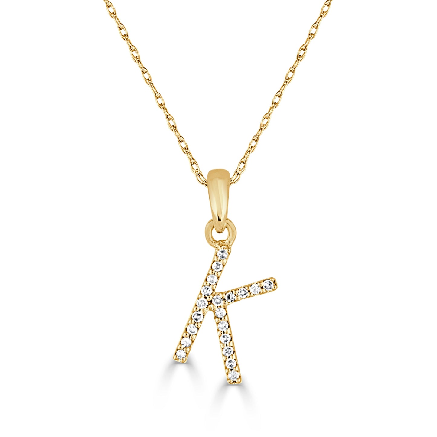 Sabrina Designs 14K Gold 0.06ctw Diamond Initial Pendant with Chain