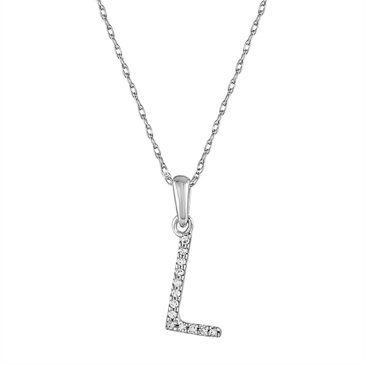 Sabrina Designs 14K Gold 0.06ctw Diamond Initial Pendant with Chain