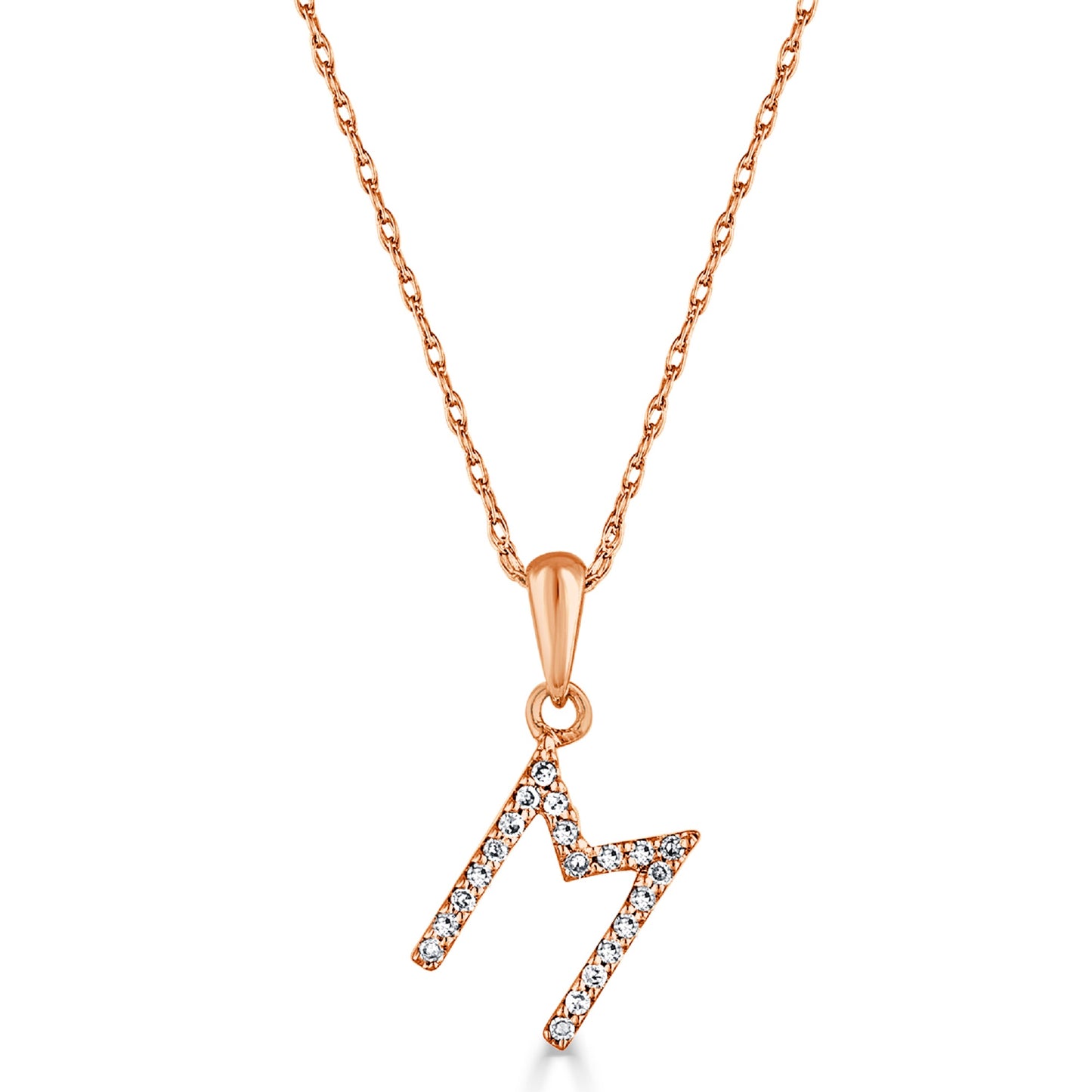 Sabrina Designs 14K Gold 0.06ctw Diamond Initial Pendant with Chain