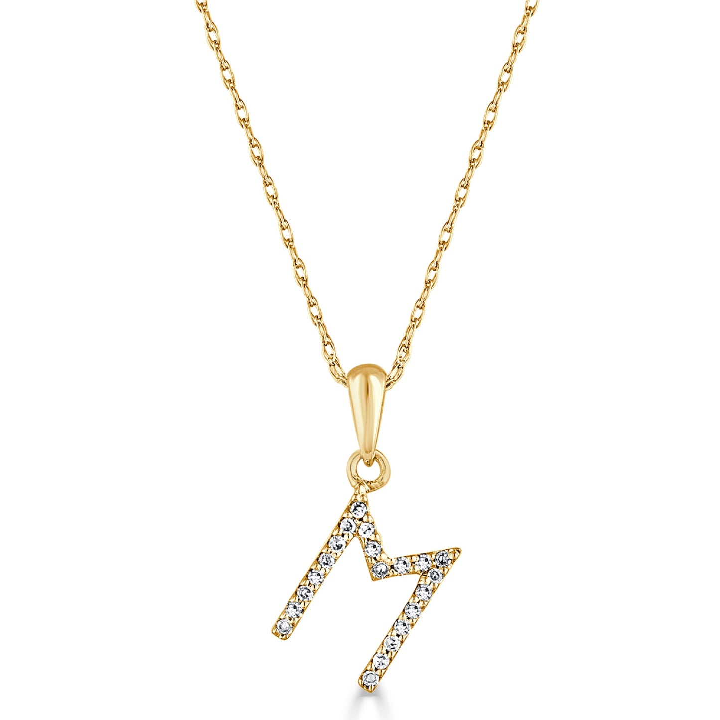 Sabrina Designs 14K Gold 0.06ctw Diamond Initial Pendant with Chain
