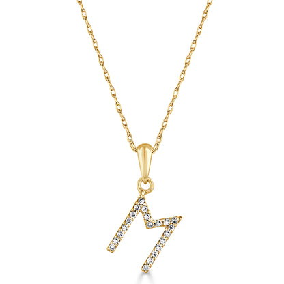 Sabrina Designs 14K Gold 0.06ctw Diamond Initial Pendant with Chain