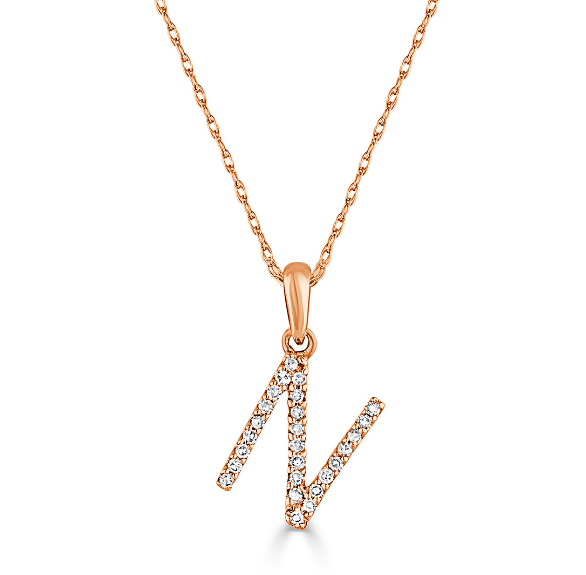 Sabrina Designs 14K Gold 0.06ctw Diamond Initial Pendant with Chain