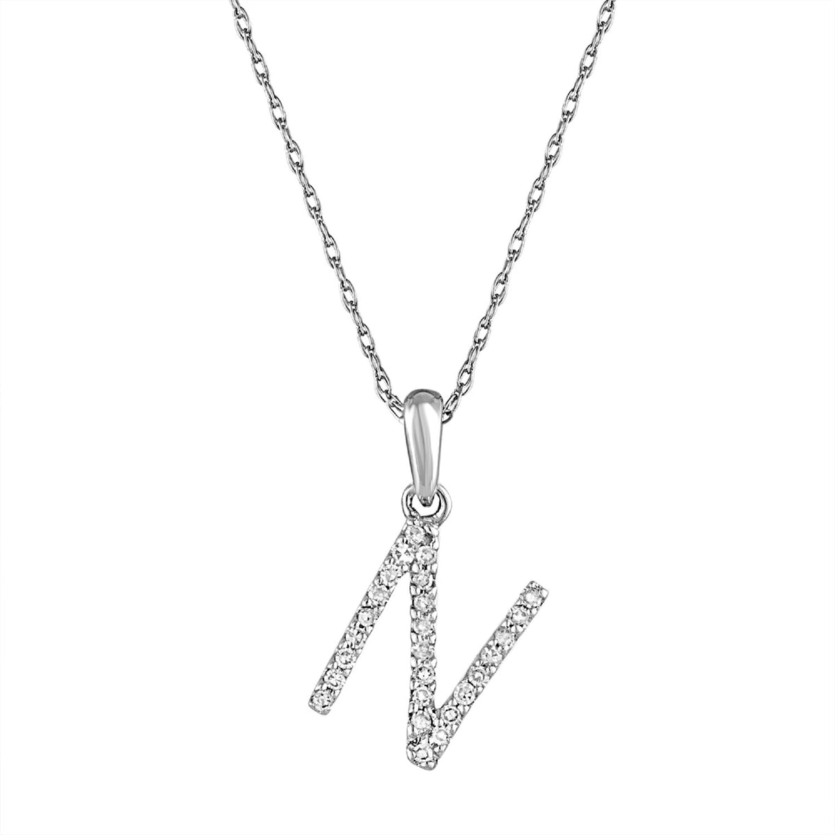 Sabrina Designs 14K Gold 0.06ctw Diamond Initial Pendant with Chain