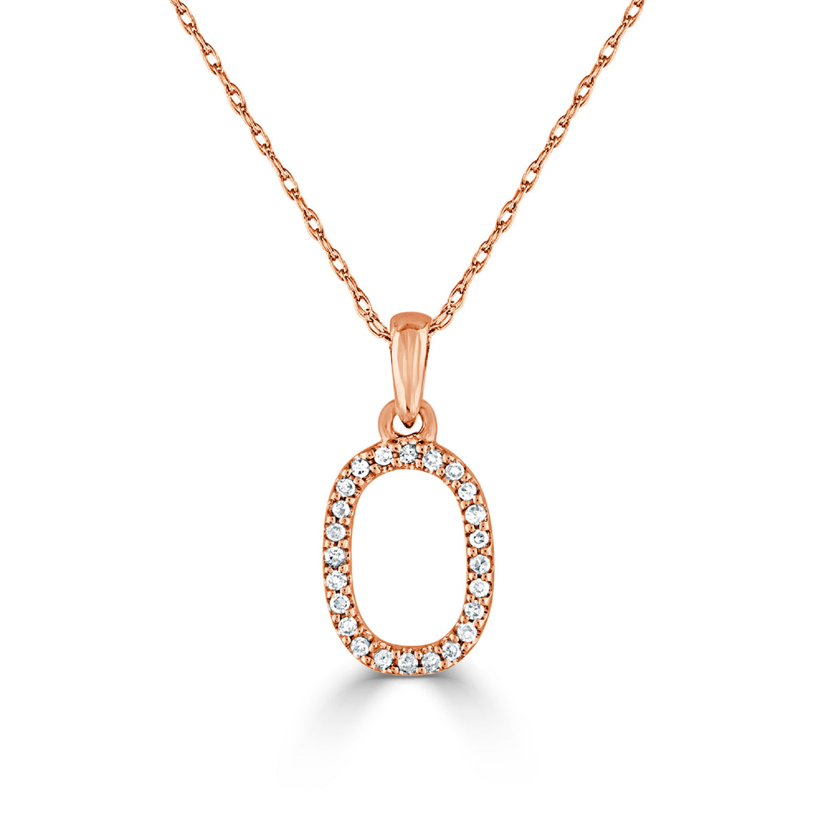 Sabrina Designs 14K Gold 0.06ctw Diamond Initial Pendant with Chain
