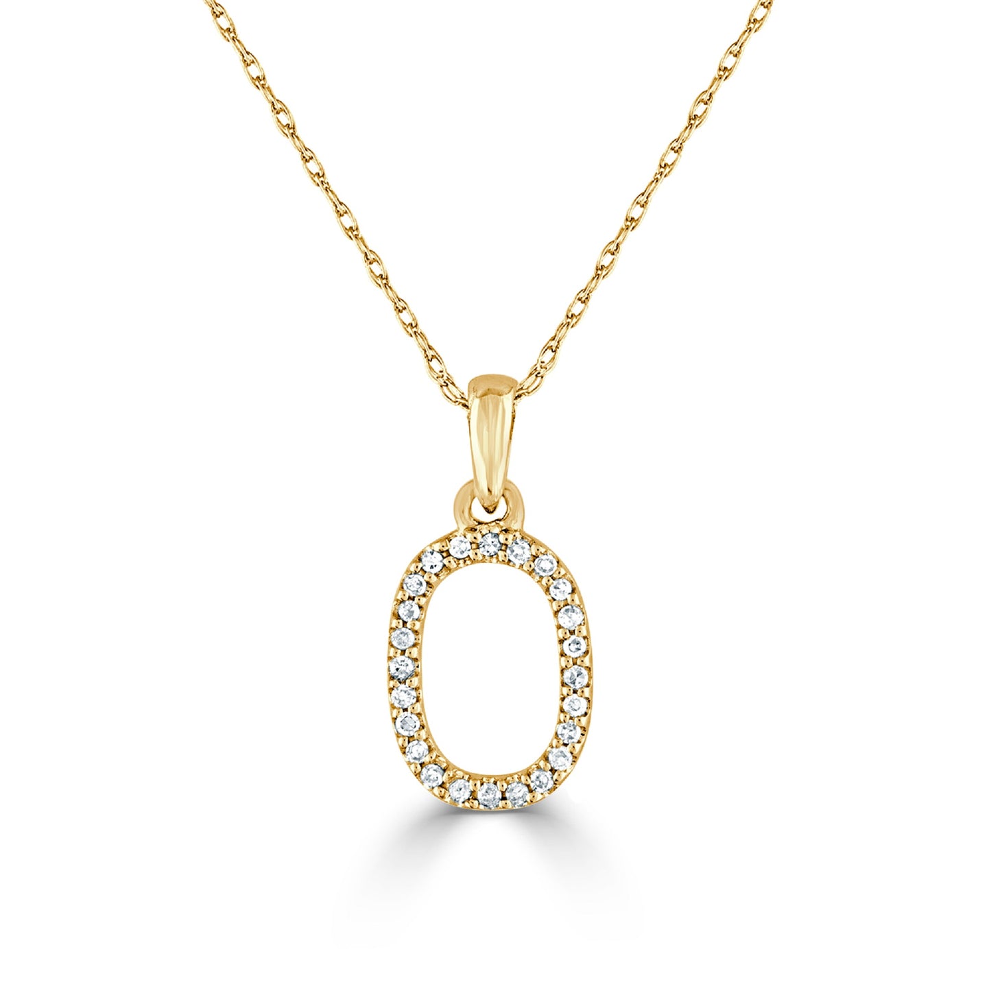 Sabrina Designs 14K Gold 0.06ctw Diamond Initial Pendant with Chain