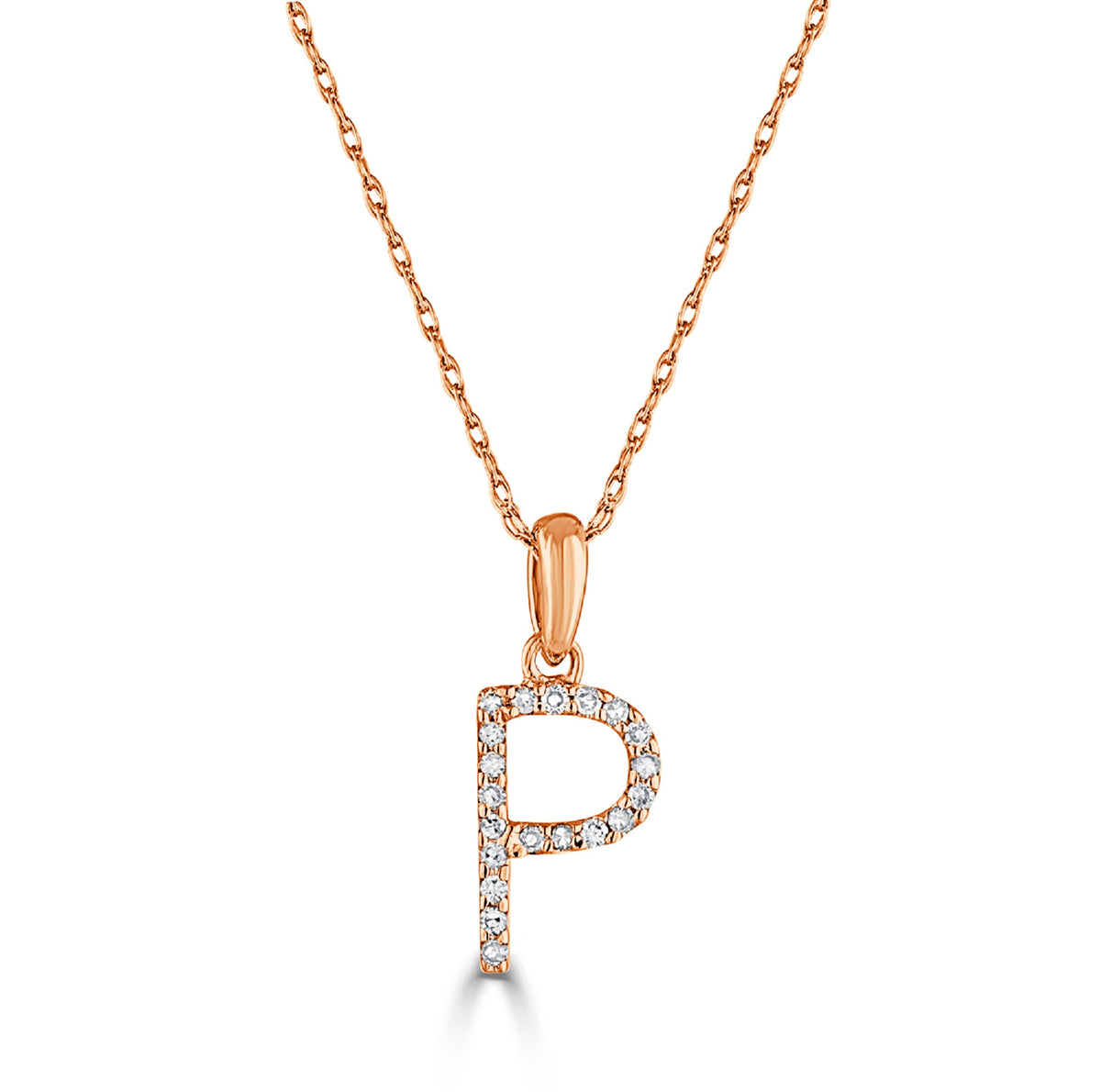 Sabrina Designs 14K Gold 0.06ctw Diamond Initial Pendant with Chain