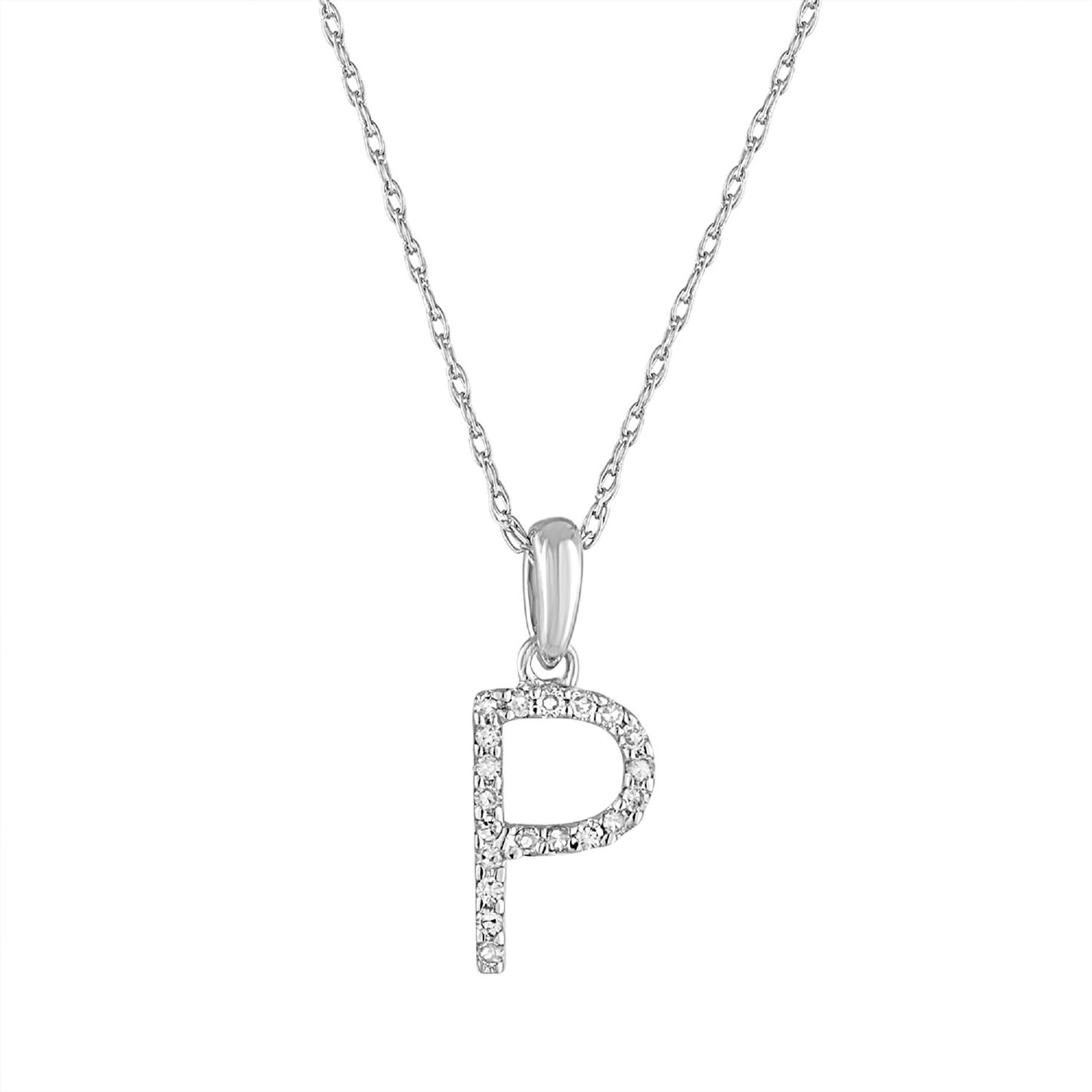 Sabrina Designs 14K Gold 0.06ctw Diamond Initial Pendant with Chain