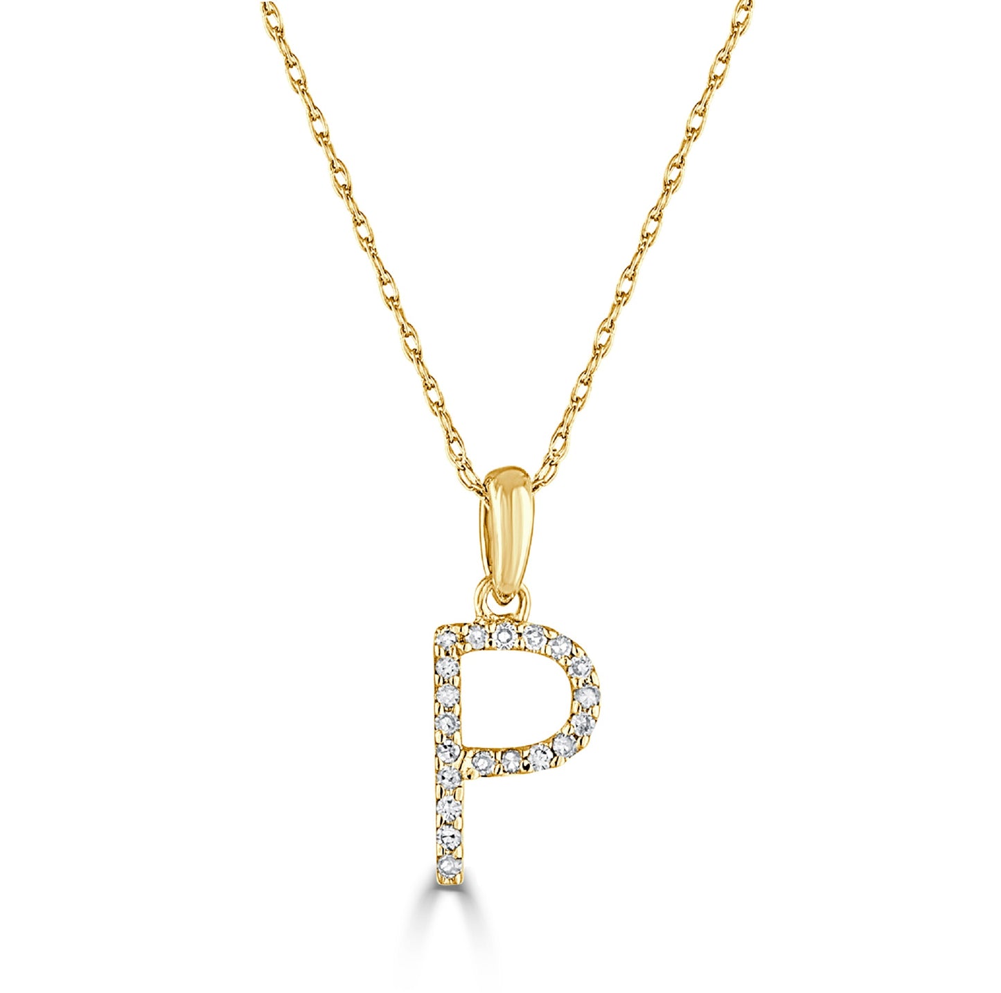 Sabrina Designs 14K Gold 0.06ctw Diamond Initial Pendant with Chain