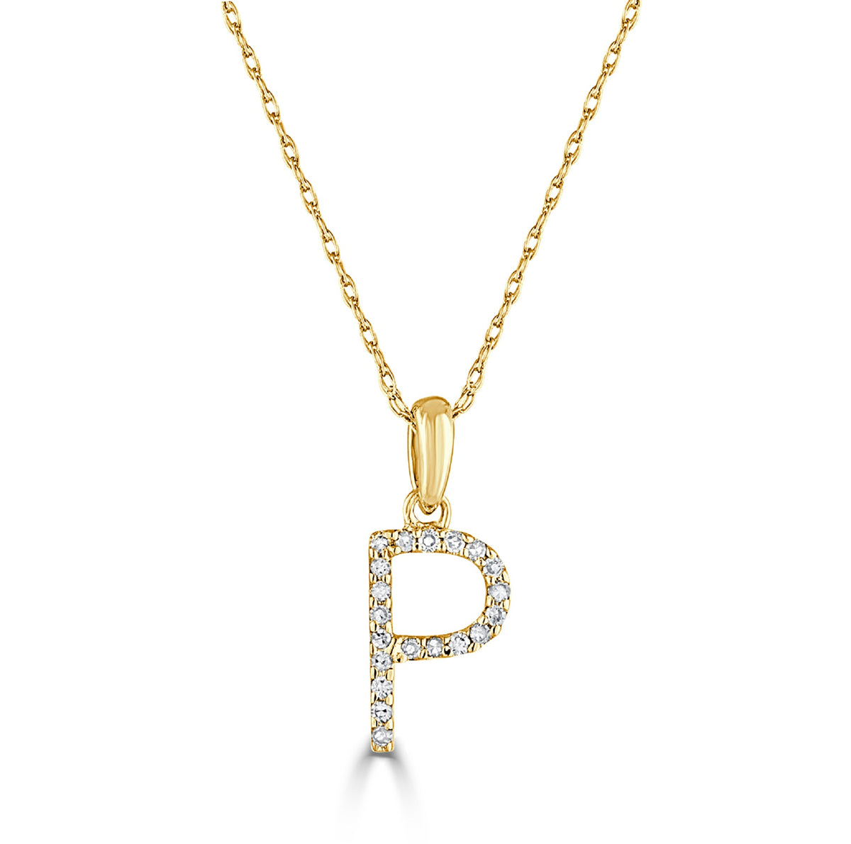 Sabrina Designs 14K Gold 0.06ctw Diamond Initial Pendant with Chain