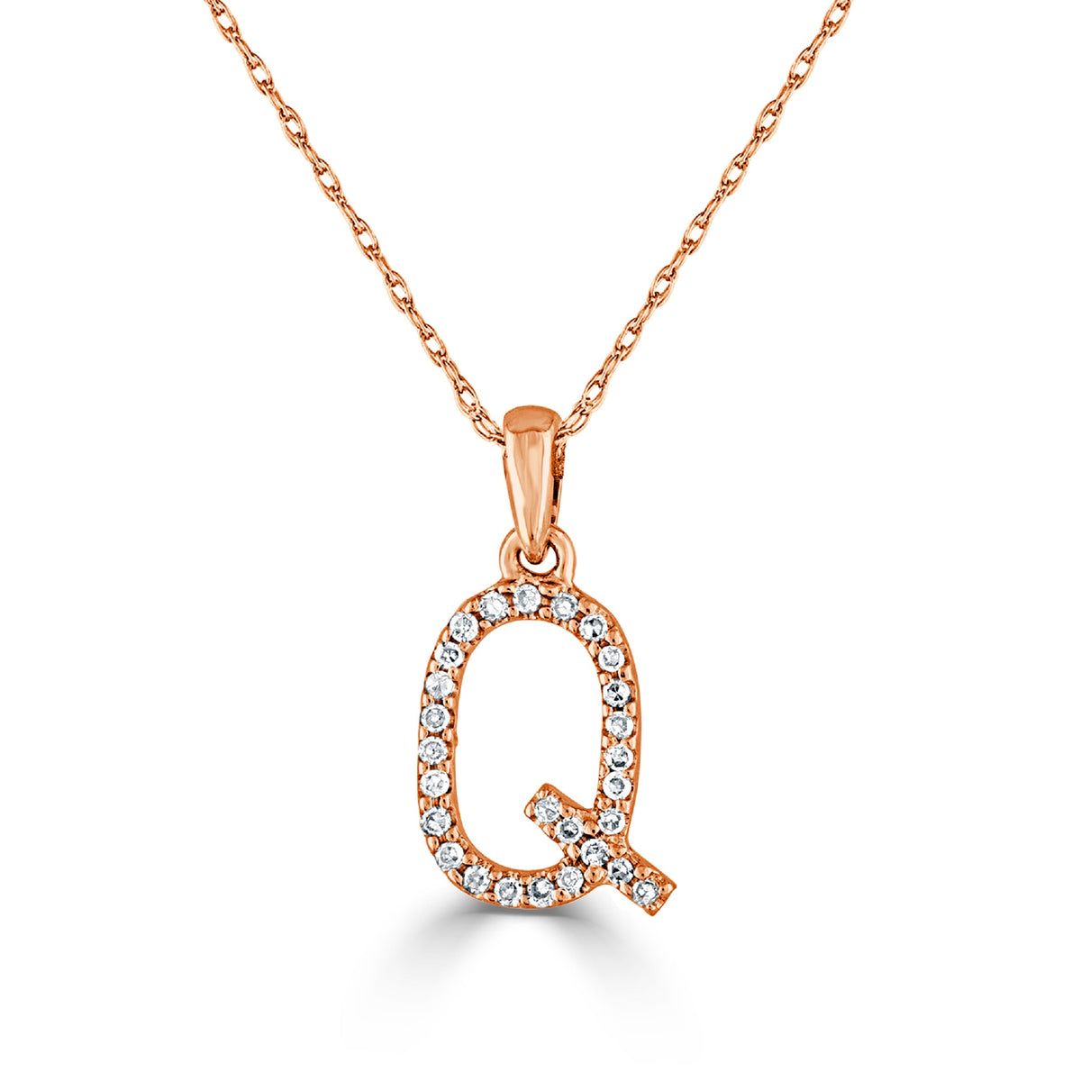 Sabrina Designs 14K Gold 0.06ctw Diamond Initial Pendant with Chain