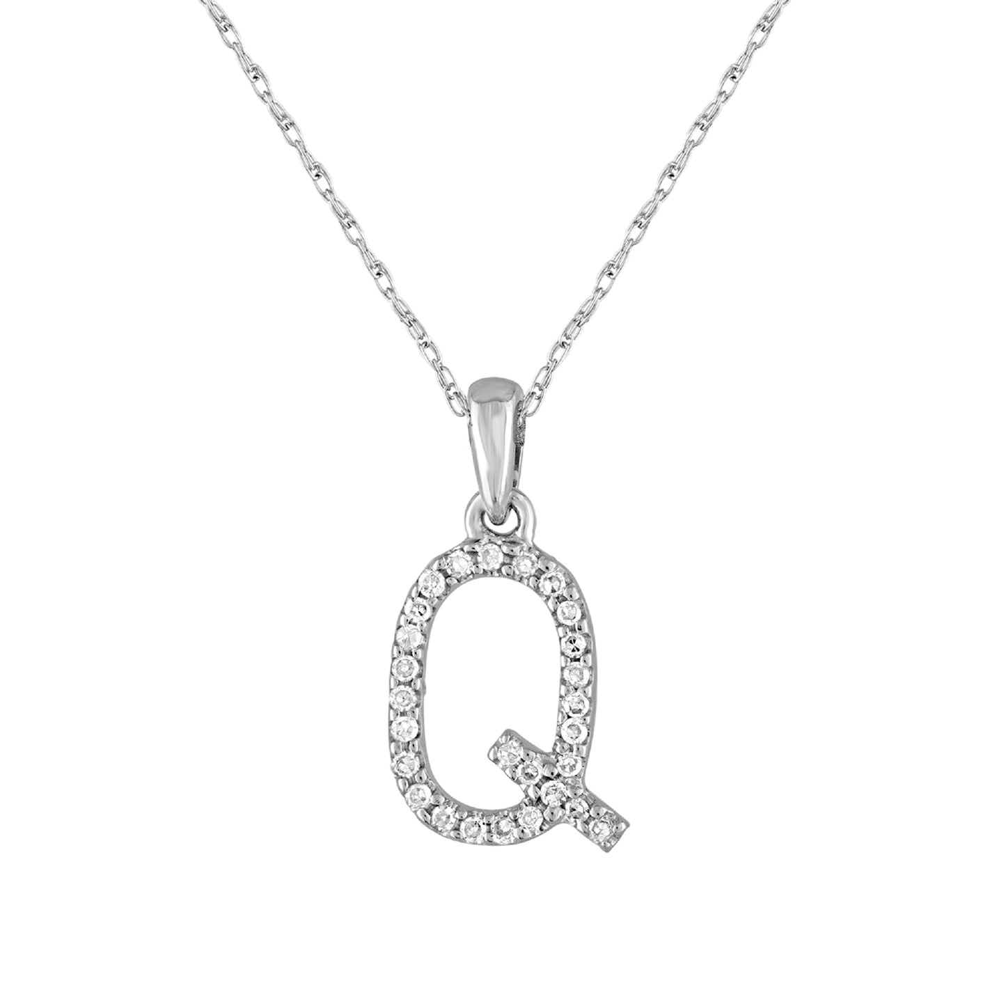 Sabrina Designs 14K Gold 0.06ctw Diamond Initial Pendant with Chain
