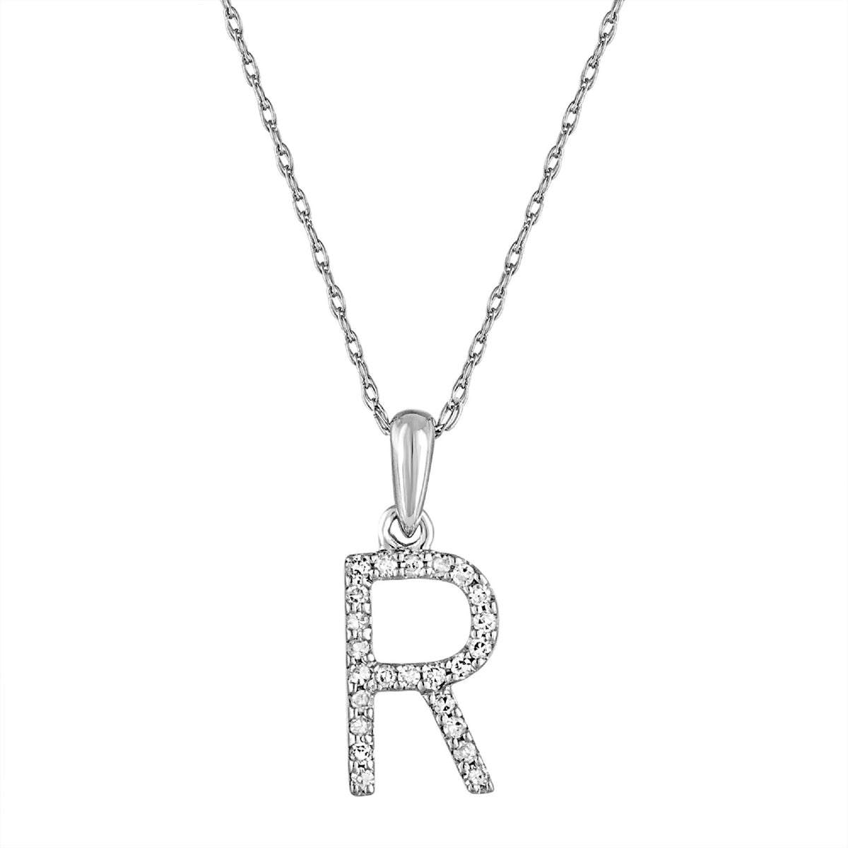 Sabrina Designs 14K Gold 0.06ctw Diamond Initial Pendant with Chain