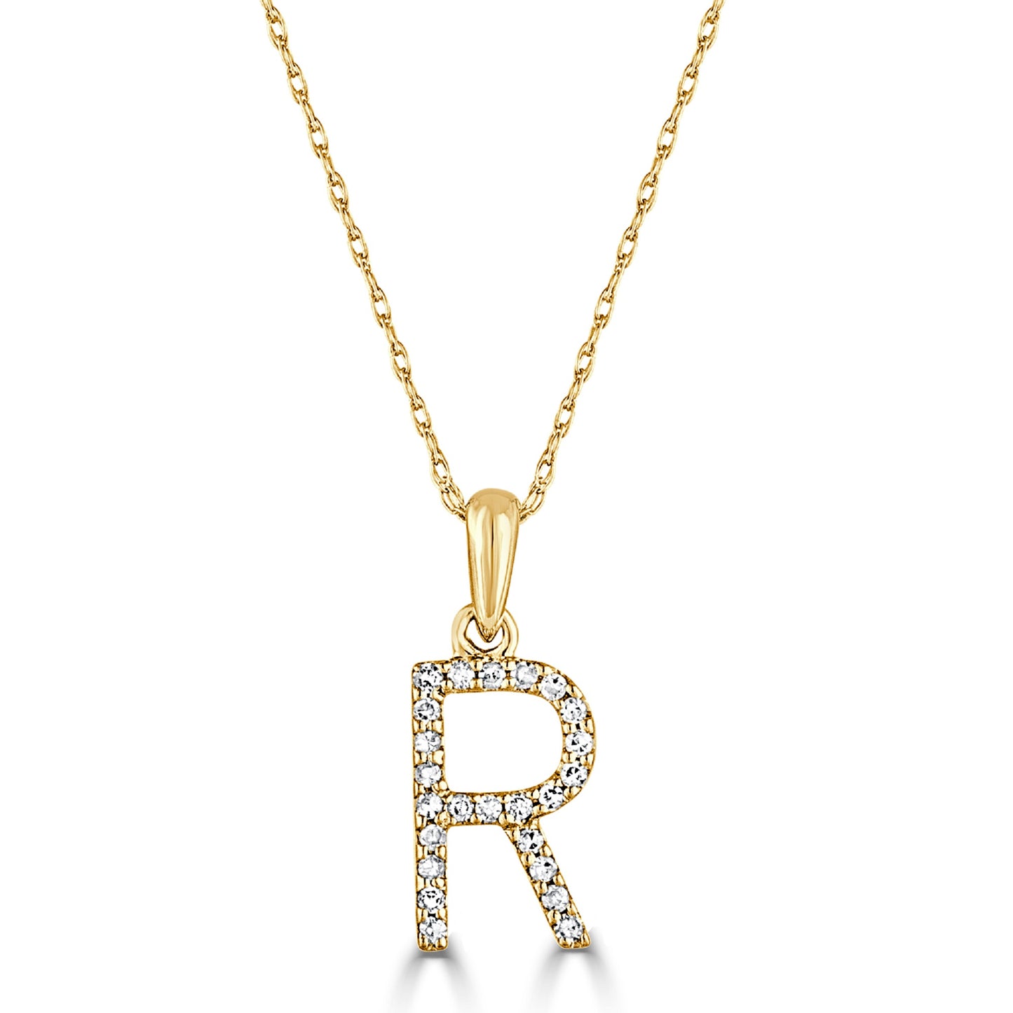 Sabrina Designs 14K Gold 0.06ctw Diamond Initial Pendant with Chain