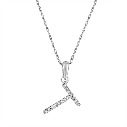 Sabrina Designs 14K Gold 0.06ctw Diamond Initial Pendant with Chain