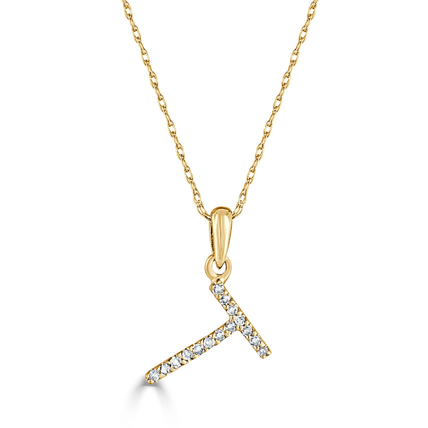 Sabrina Designs 14K Gold 0.06ctw Diamond Initial Pendant with Chain