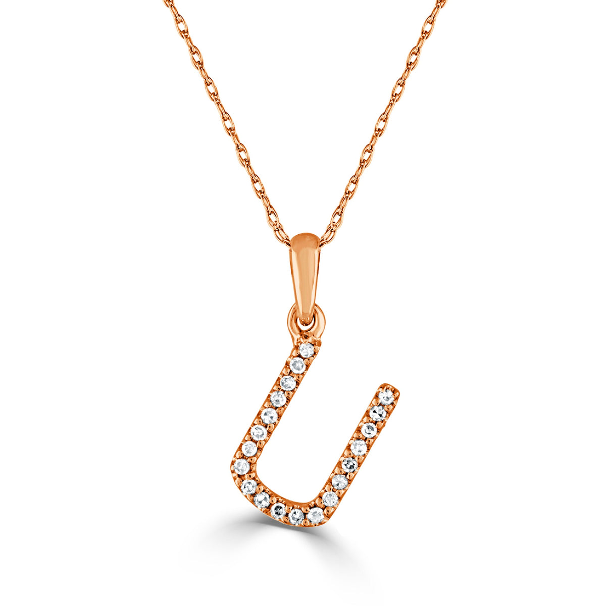 Sabrina Designs 14K Gold 0.06ctw Diamond Initial Pendant with Chain