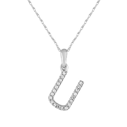 Sabrina Designs 14K Gold 0.06ctw Diamond Initial Pendant with Chain