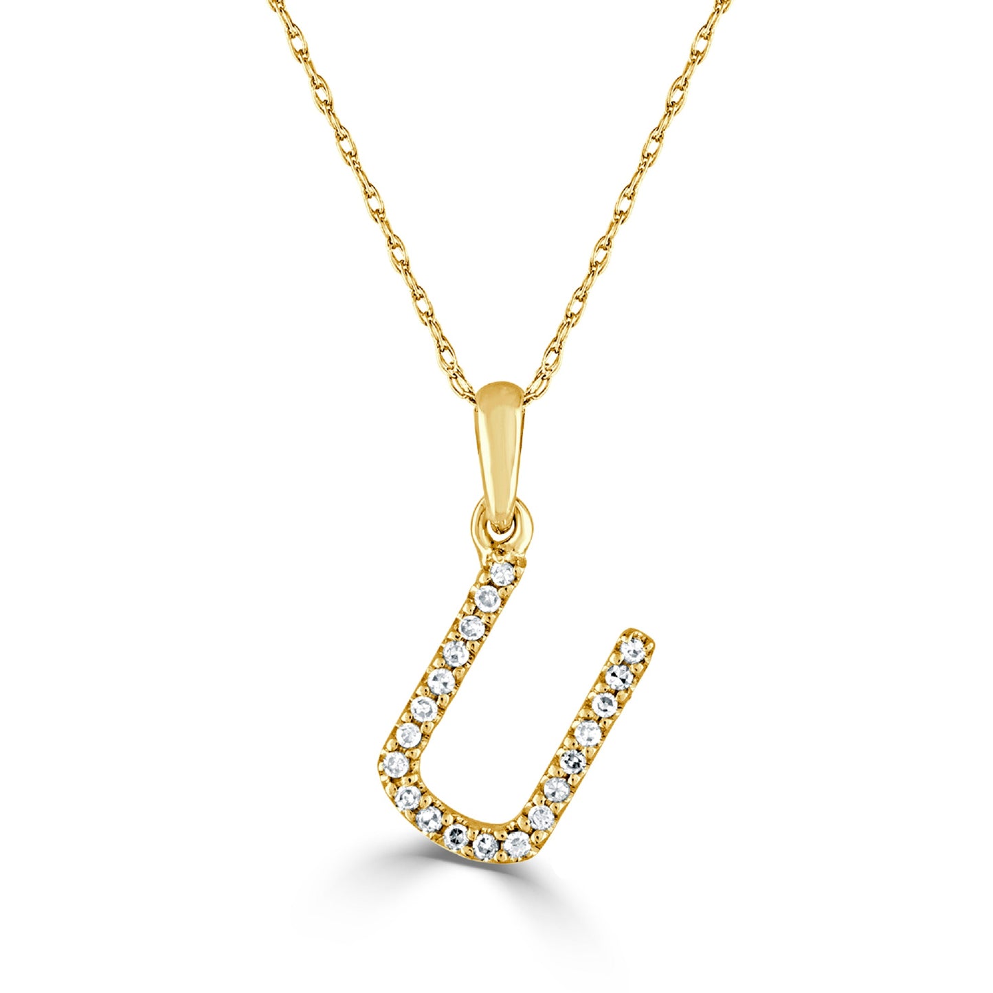 Sabrina Designs 14K Gold 0.06ctw Diamond Initial Pendant with Chain