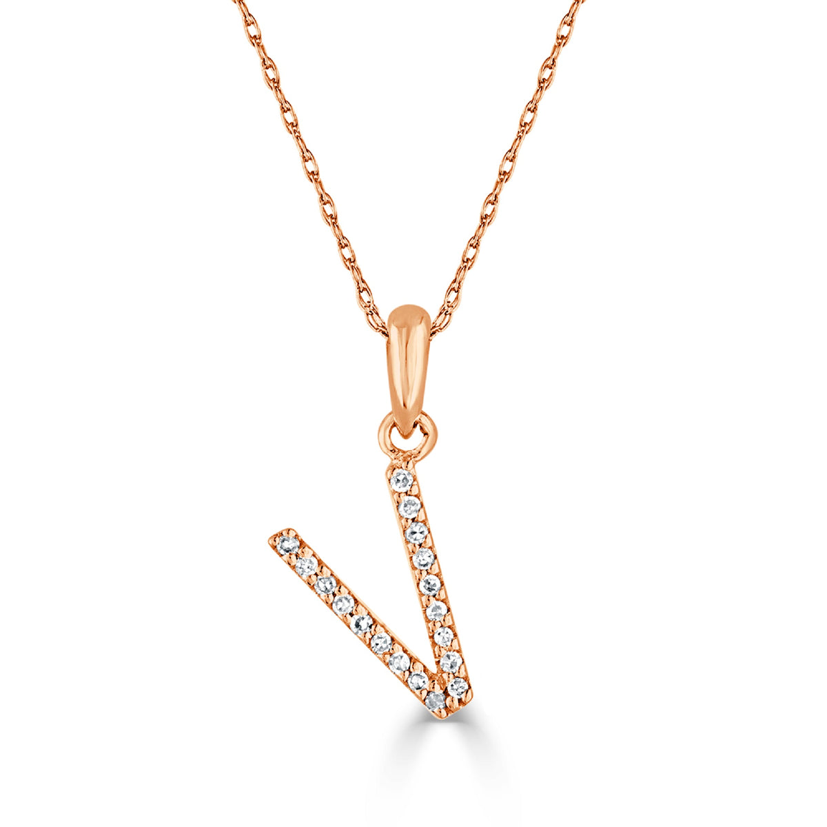 Sabrina Designs 14K Gold 0.06ctw Diamond Initial Pendant with Chain