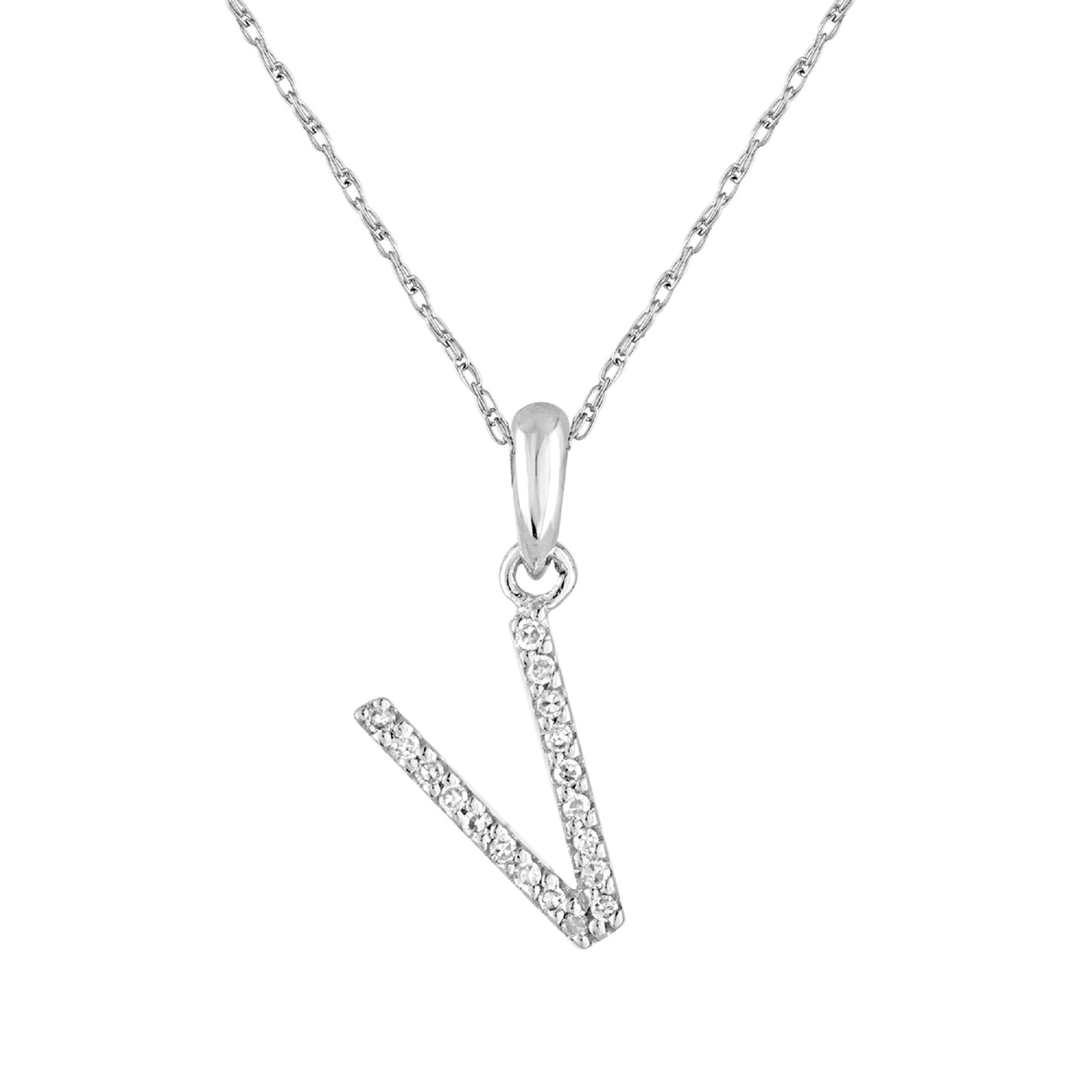 Sabrina Designs 14K Gold 0.06ctw Diamond Initial Pendant with Chain