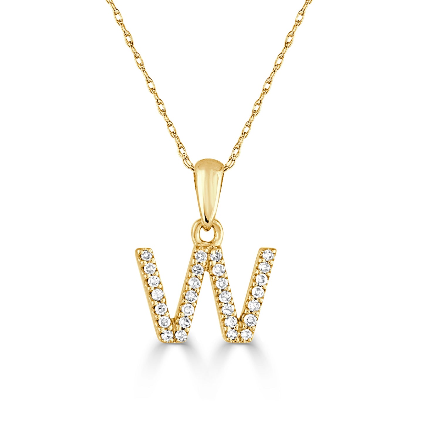 Sabrina Designs 14K Gold 0.06ctw Diamond Initial Pendant with Chain
