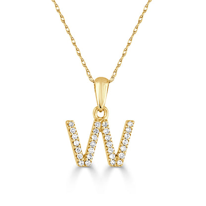 Sabrina Designs 14K Gold 0.06ctw Diamond Initial Pendant with Chain