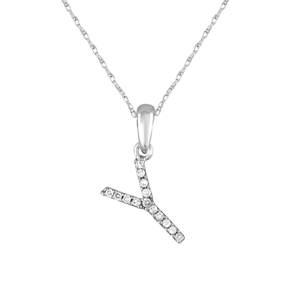 Sabrina Designs 14K Gold 0.06ctw Diamond Initial Pendant with Chain