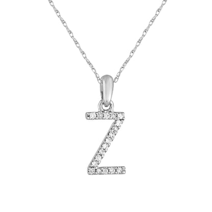 Sabrina Designs 14K Gold 0.06ctw Diamond Initial Pendant with Chain
