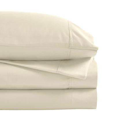 Superior 1200 Thread Count Cotton Blend Deep Pocket Solid 4-Piece Sheet Set