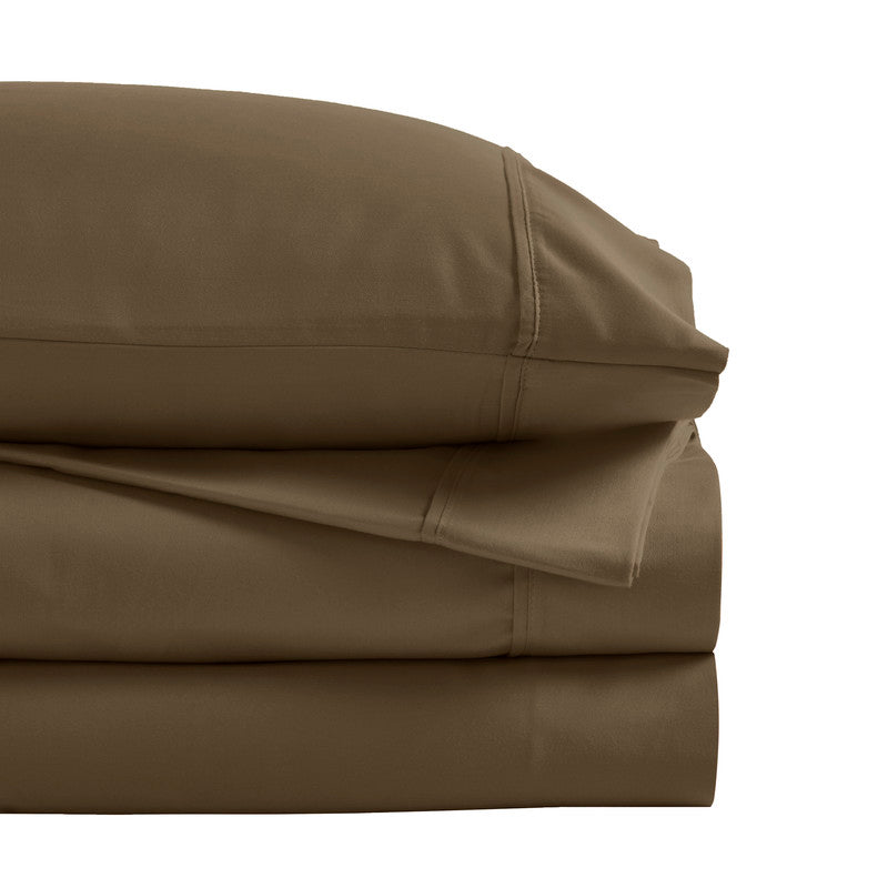Superior 1200 Thread Count Cotton Blend Deep Pocket Solid 4-Piece Sheet Set