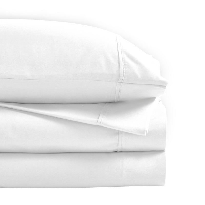 Superior 1200 Thread Count Cotton Blend Deep Pocket Solid 4-Piece Sheet Set
