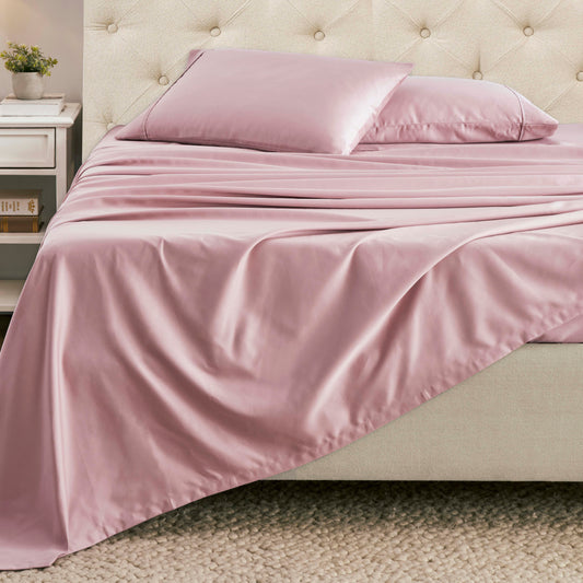 Superior 1500 Thread Count Cotton Blend Deep Pocket Solid 4-Piece Sheet Set