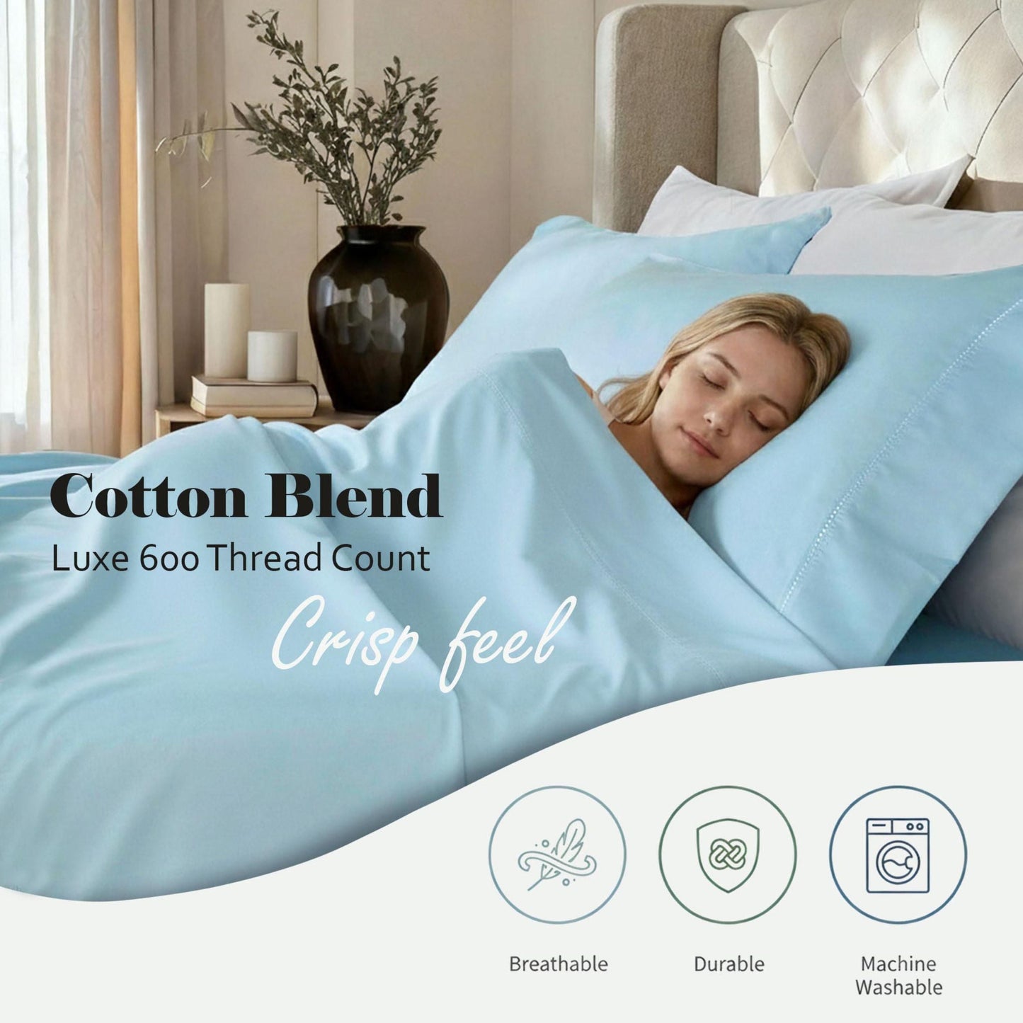 Superior "Pandora" 600 Thread Count Cotton Blend Sheet Set