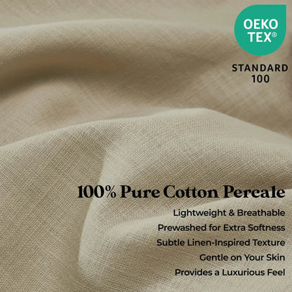 Superior "Chloe" Cotton Solid Deep Pocket Sheet Set