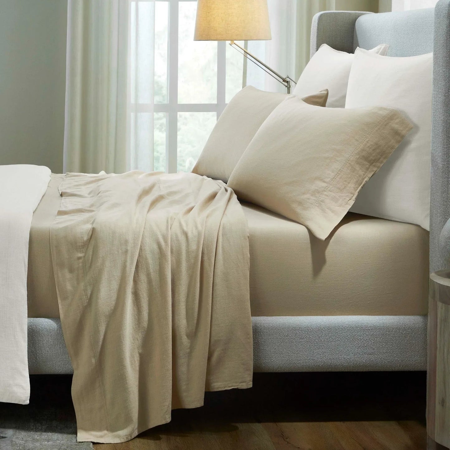 Superior "Chloe" Cotton Solid Deep Pocket Sheet Set