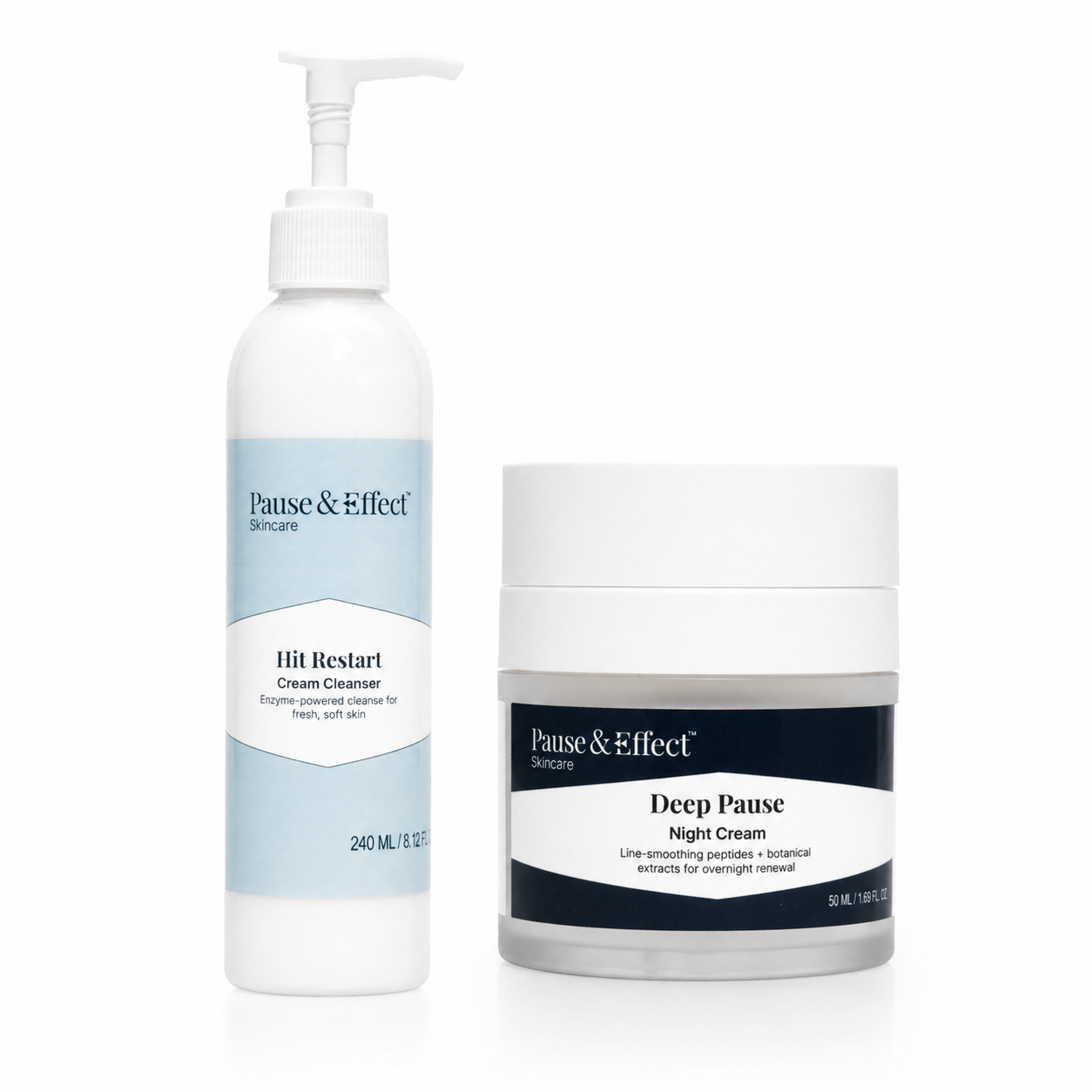 Pause & Effect™ Bedtime Cream Cleanser & Night Cream Duo