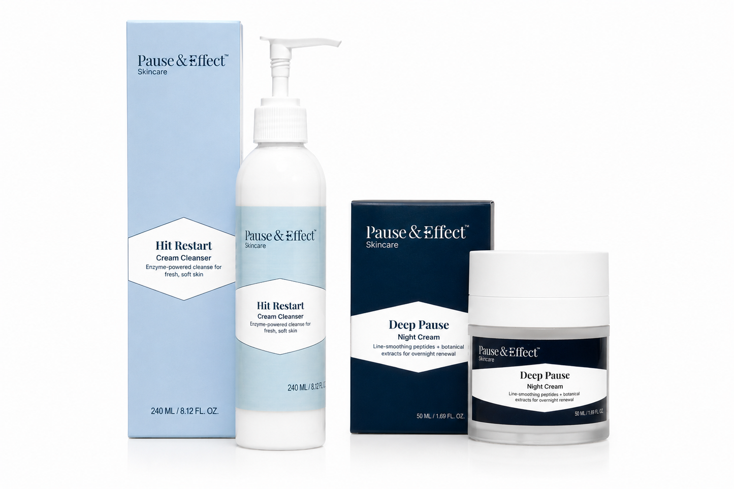 Pause & Effect™ Bedtime Cream Cleanser & Night Cream Duo