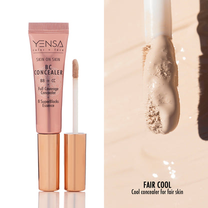 YENSA Skin On Skin BB & CC Full Coverage Hyaluronic Serum Concealer 0.34oz